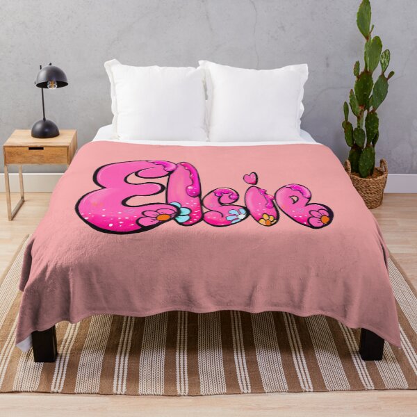 Item preview, Elsie popular girls womens name in preppy pink drip calligraphy designed and sold by Artonmytee.