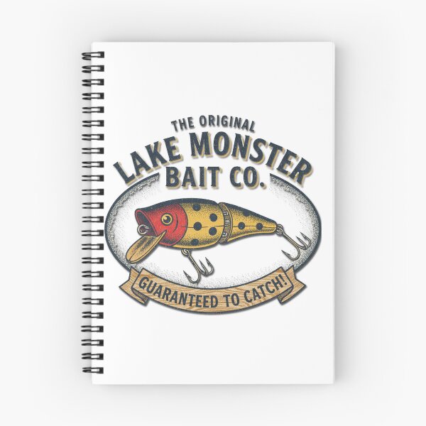 Item preview, Lake Monster Bait Co. Vintage Fishing Lure Design – Retro Fishing Tackle Art designed and sold by Art Beyond The Brush.