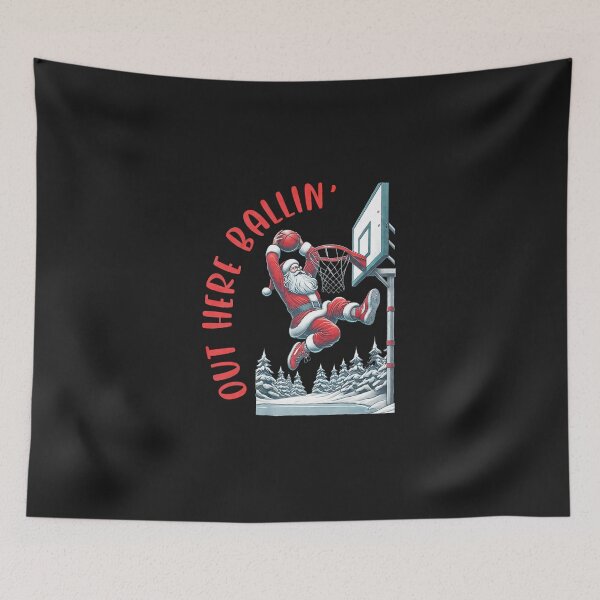 Item preview, Out Here Ballin' Santa Play Basketball Christmas Sport Love designed and sold by FrankIsabel.