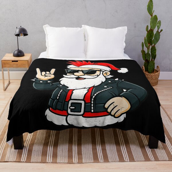 Item preview, Punk Rock Santa Claus Emo Christmas Rocker Pajamas designed and sold by WayTBeenkenArt.
