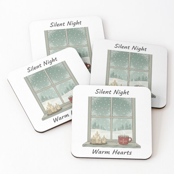 Item preview, Silent Night, Cozy Winter and Warm Hearts designed and sold by ARTofBito.