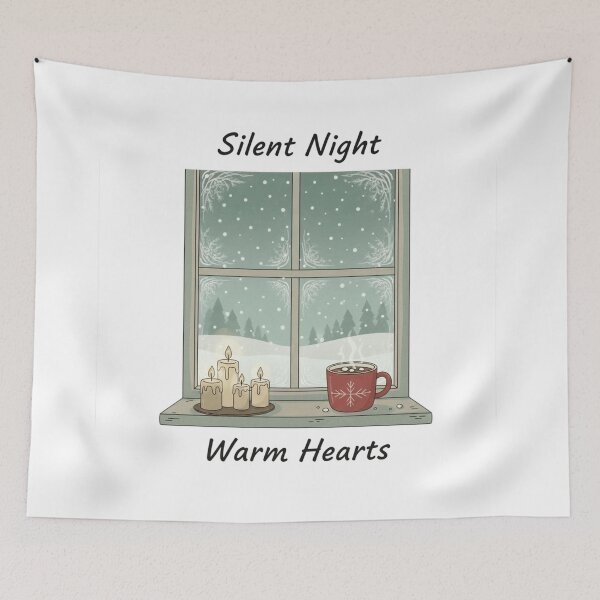 Item preview, Silent Night, Cozy Winter and Warm Hearts designed and sold by ARTofBito.