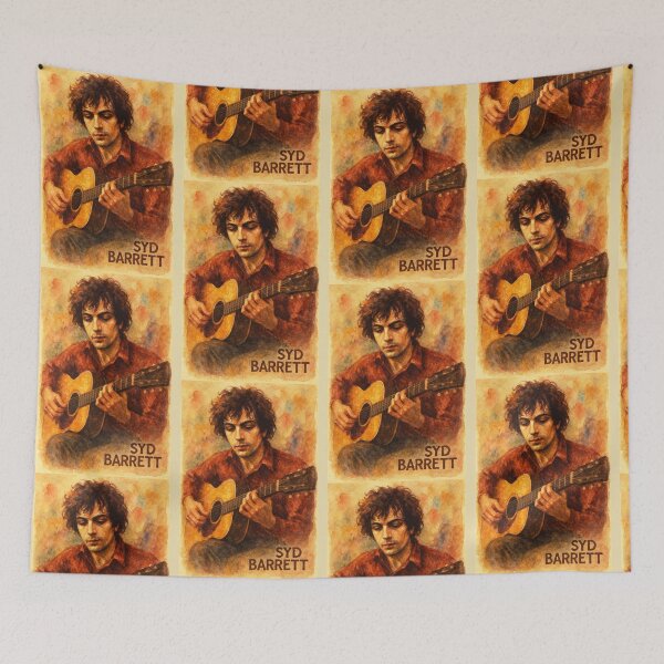 Item preview, Syd Barrett Portrait Psychedelic Rock Icon Art designed and sold by Sarcastic designs.