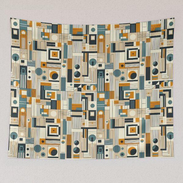 Item preview, Bauhaus - Movement - Geometric Shapes Linear Modern Art designed and sold by Mermaid's Whimsy.