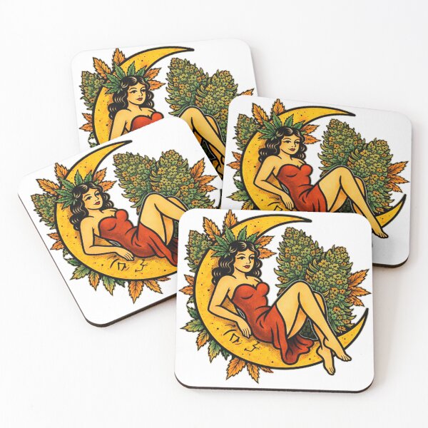 Item preview, Autumn Cannabis Moon Babe designed and sold by Wake and Bake.