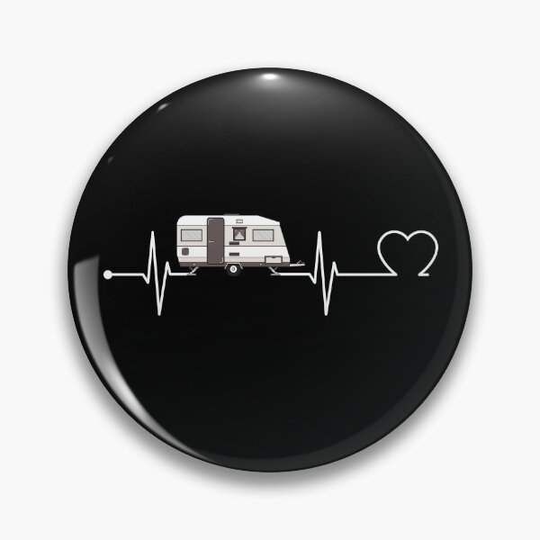 Item preview, Caravan Heartbeat Love – RV Camping and Camper Life Illustration designed and sold by GetGoodFit.