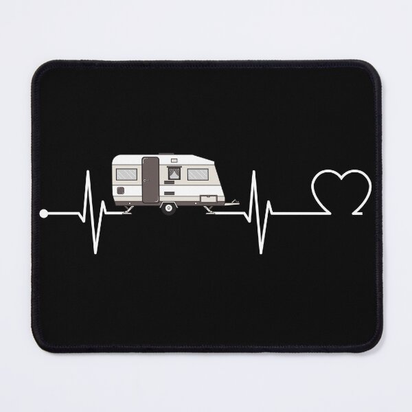 Item preview, Caravan Heartbeat Love – RV Camping and Camper Life Illustration designed and sold by GetGoodFit.