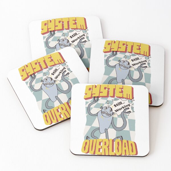 Item preview, System Overload – Still Working | Relatable Stress & Burnout Cartoon Tee designed and sold by Proto Lab Studio.