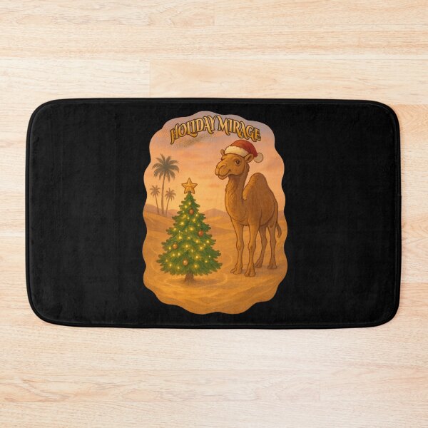 Item preview, Desert Christmas Camel – Holiday Mirage Art designed and sold by Kotalo.