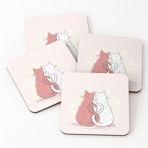 Item preview, Cats in Love Heart Tails designed and sold by PetJoyPrintsCO.