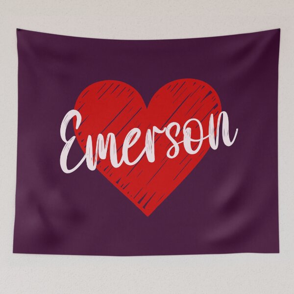 Item preview, Emerson Name Red Heart  designed and sold by Jeallan Designs.