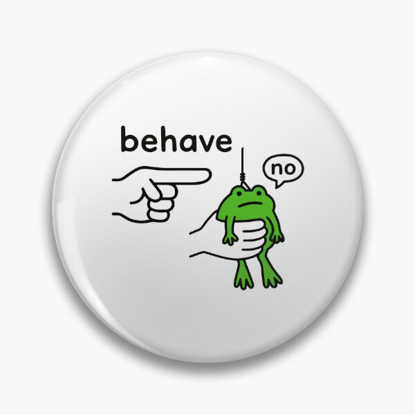 Item preview, Behave No Funny Dishonest Stubborn Frog Meme designed and sold by gunaone-design.