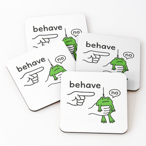 Item preview, Behave No Funny Dishonest Stubborn Frog Meme designed and sold by gunaone-design.