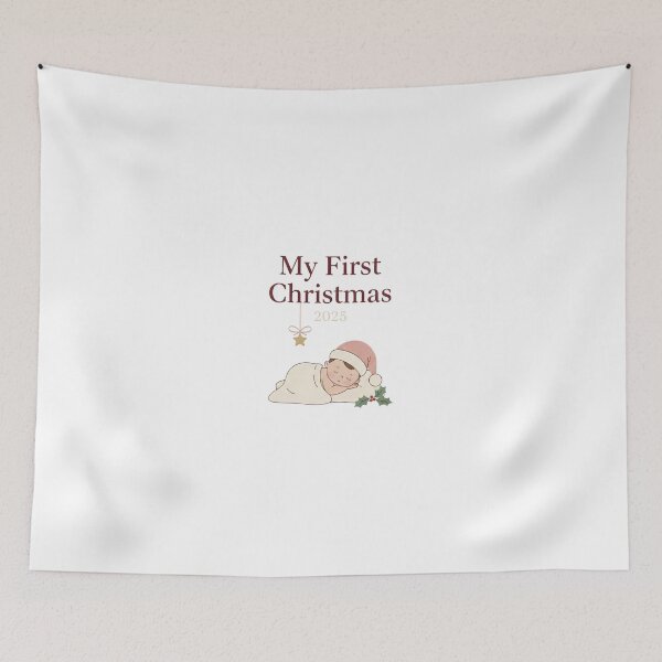 Item preview, My First Christmas 2025 Design - Baby's First Holiday, Cute Minimalist Keepsake Art designed and sold by kinany00.