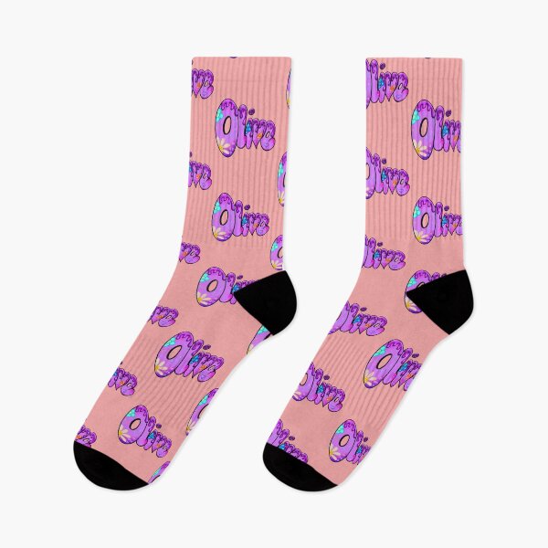 Item preview, Olive popular girls womens name in preppy purple drip calligraphy designed and sold by Artonmytee.
