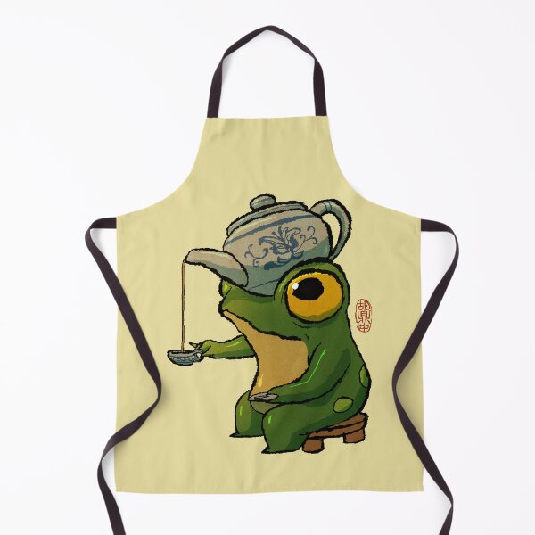 Item preview, Zen Tea Frog Pouring Tea - Whimsical Cute Tea Ceremony Asian Art Illustration designed and sold by DingHuArt.