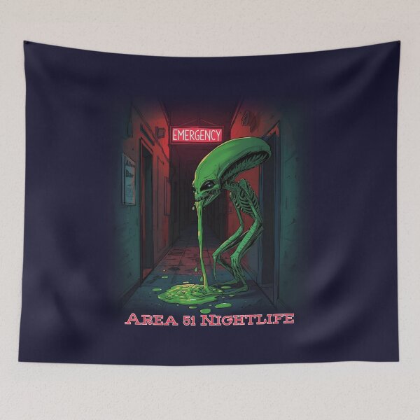 Item preview, Area 51 Nightlife Alien Bar – Drunk Green Alien Funny Sci-Fi designed and sold by Kmcantley.