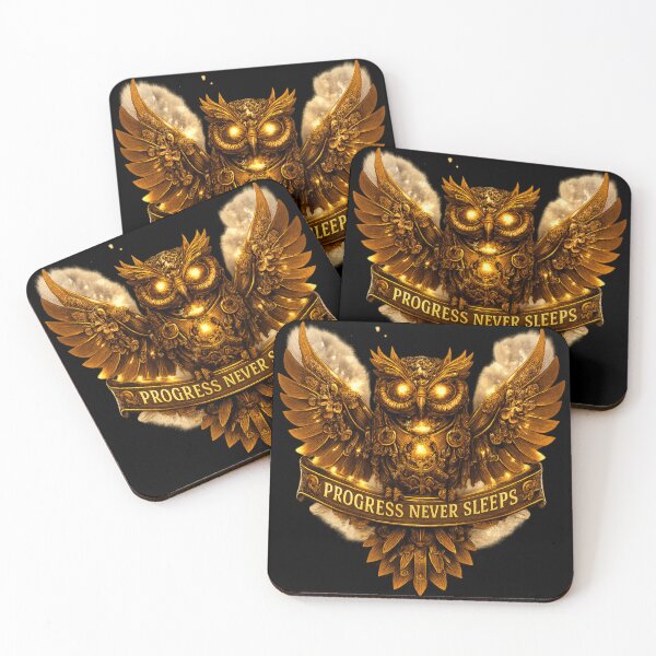 Item preview, Steampunk Owl Progress Never Sleeps Motivational T-Shirt designed and sold by Eric’s Creative Corner.