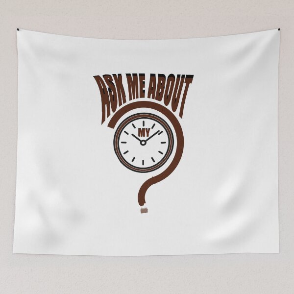Item preview, Ask Me About My Watches – Watch Question Mark Typography Design designed and sold by Ramadane_design1.