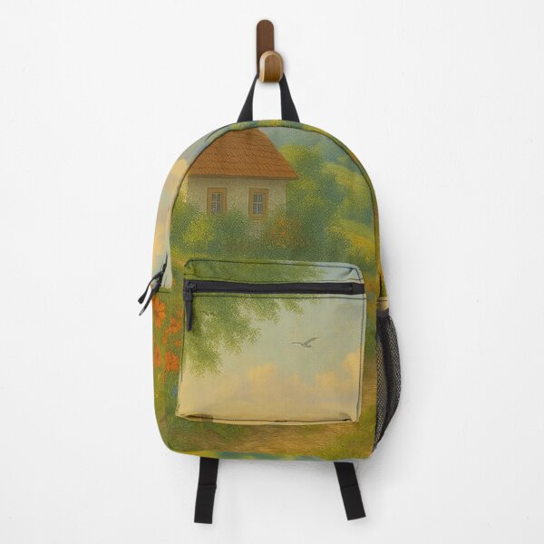 Item preview, Golden Meadow Path Leading To Quiet Cottage designed and sold by ArtComixHaven.