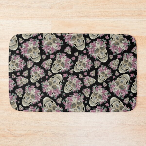 Item preview, Floral Skull Watercolor Pattern Design designed and sold by PSYNOVA.