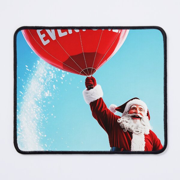 Item preview, Santa Claus Flying with Christmas Balloon - Realistic Holiday Action Photo designed and sold by Pro AguiZoul Art.
