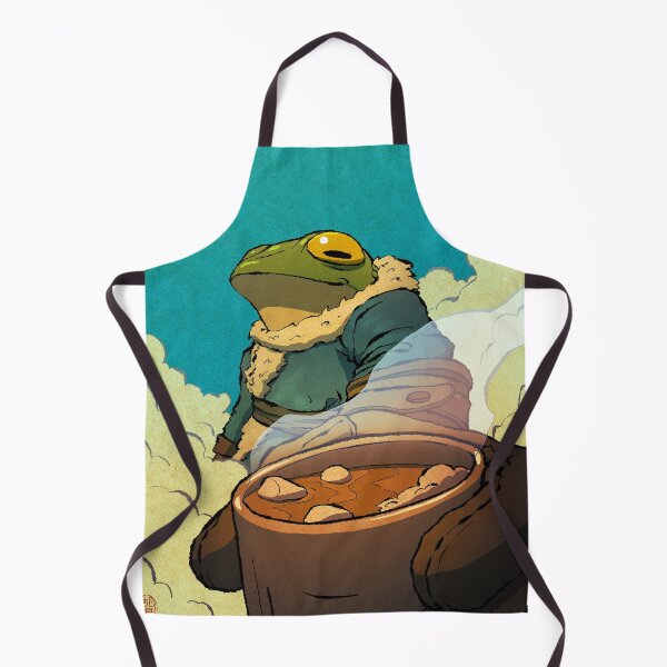Item preview, cozy winter frog offering hot cocoa asian inspired cold weather designed and sold by DingHuArt.