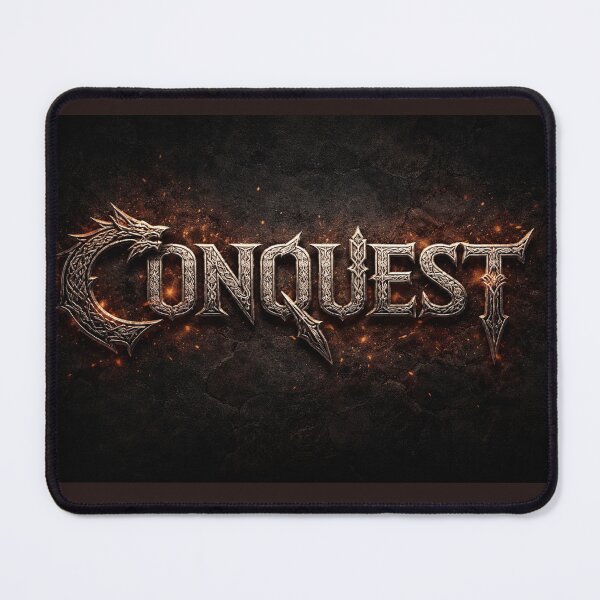 Item preview, Conquest – Dark Fantasy Medieval Typography Logo | Gothic Sword & Dragon Style Art designed and sold by GarnerSupplyCo.