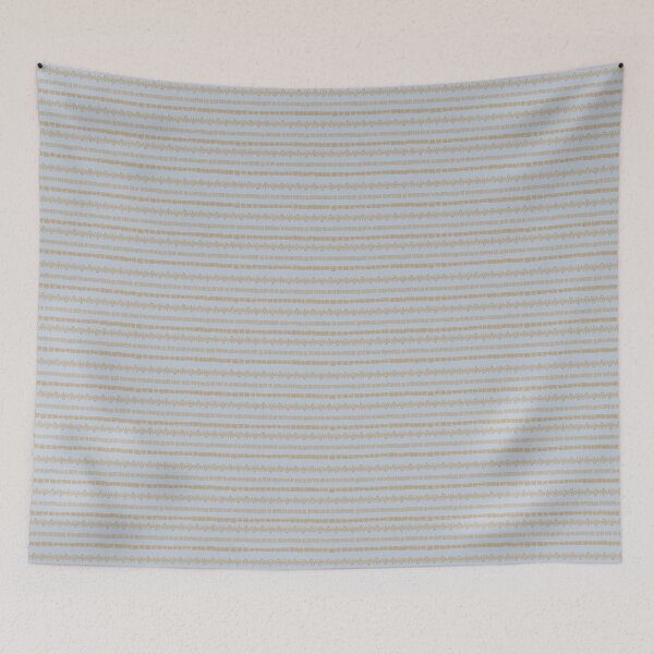 Item preview, Script - Shizen - gold blue designed and sold by Stephanie Fiona Design.