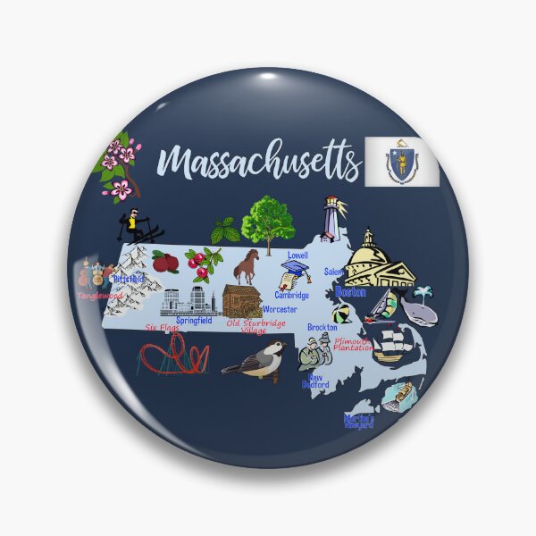 Item preview, Enchanting Massachusetts: Iconic Landmarks & Nature Collage T-Shirt designed and sold by mashmosh.