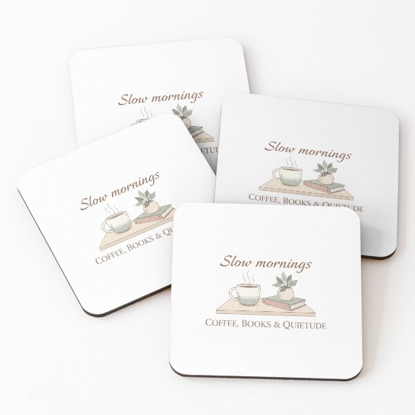 Item preview, Gentle Morning and Inner Peace with Coffee and Books designed and sold by ARTofBito.