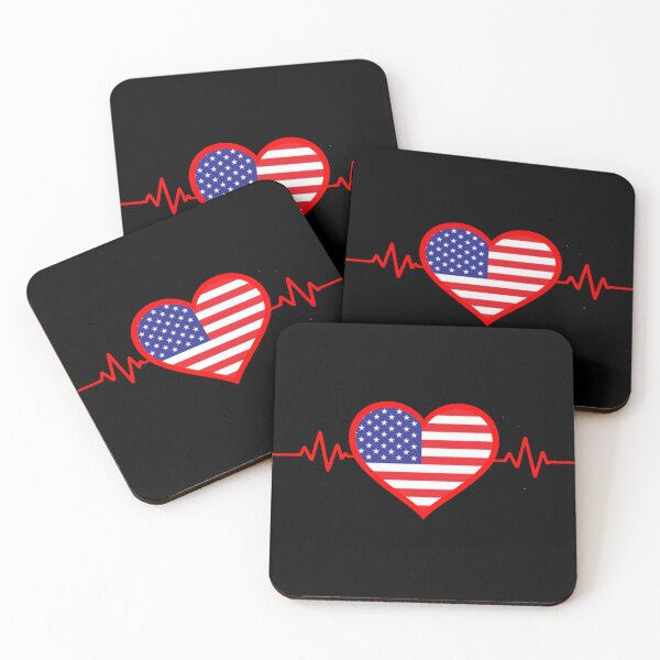Item preview, Heart with USA Flag Symbol – Patriotic American Love and Freedom Icon designed and sold by Ach&Koor.