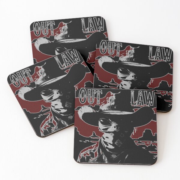 Item preview, Outlaw Alien Cowboy – Desert Western Sci-Fi Bandit Art designed and sold by Kmcantley.