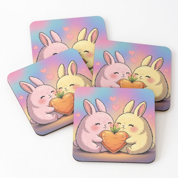 Item preview, Bunnies Sharing Love designed and sold by PetJoyPrintsCO.