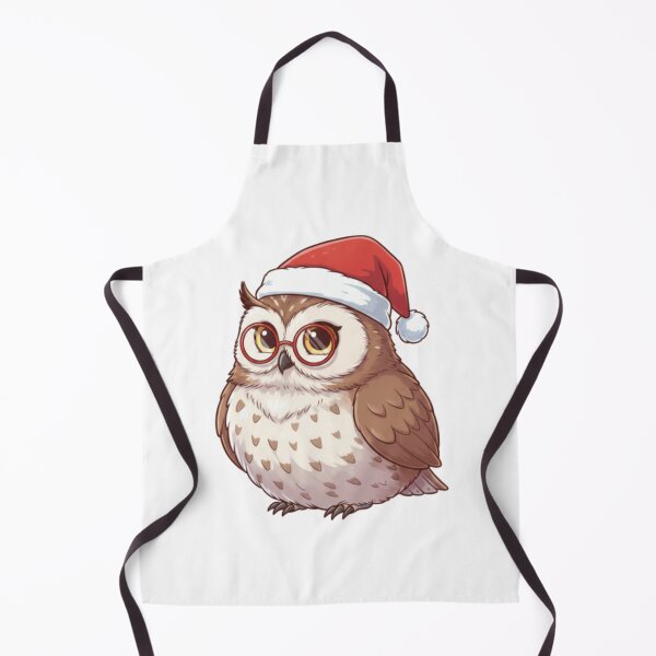Item preview, Festive owl with glasses and a Santa hat designed and sold by JonysCreativeDesigns.
