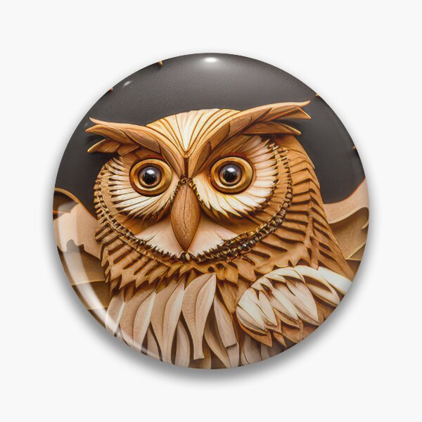 Item preview, Owl in Mountains – Rustic Wildlife Cabin Art designed and sold by MargaretWiktor.