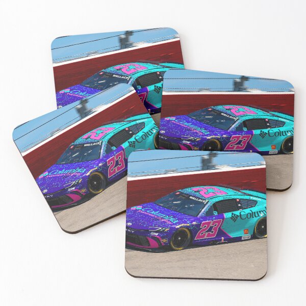 Item preview, Bubba Wallace racing in his 2025 Nascar Cupcar abstract designed and sold by Rodissimus1984.