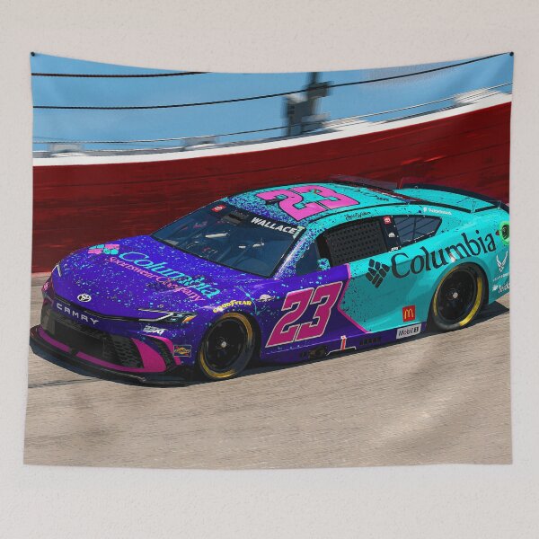 Item preview, Bubba Wallace racing in his 2025 Nascar Cupcar abstract designed and sold by Rodissimus1984.