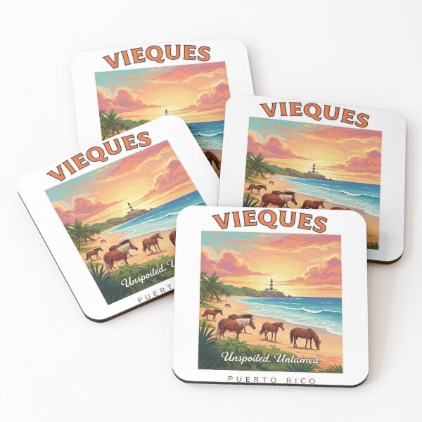 Item preview, Vieques | Unspoiled. Untamed| Puerto Rico Coastal Pride Design designed and sold by FitEnvy.