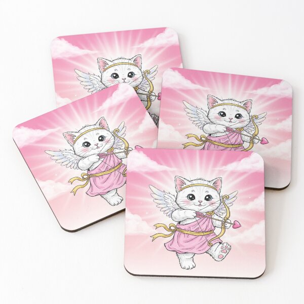 Item preview, Mischievous Cupid Kitten designed and sold by PetJoyPrintsCO.