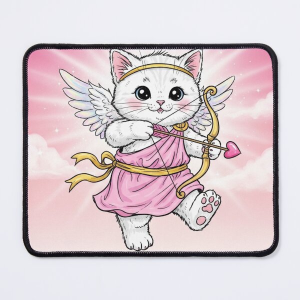 Item preview, Mischievous Cupid Kitten designed and sold by PetJoyPrintsCO.