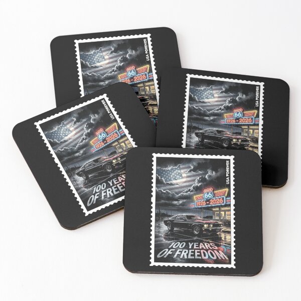 Item preview, Route 66 Centennial Neon Noir: 100th Anniversary 1926-2026 Black Muscle Car designed and sold by G350.