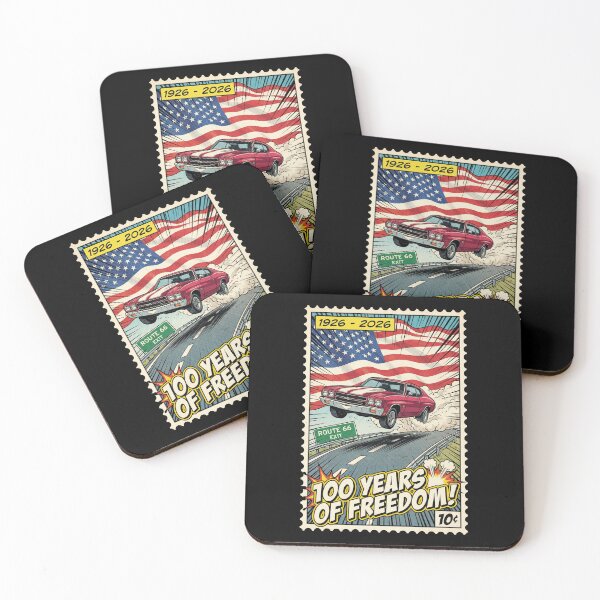 Item preview, Route 66 Centennial Action Jump: 100th Anniversary 1926-2026 Comic Stamp designed and sold by G350.