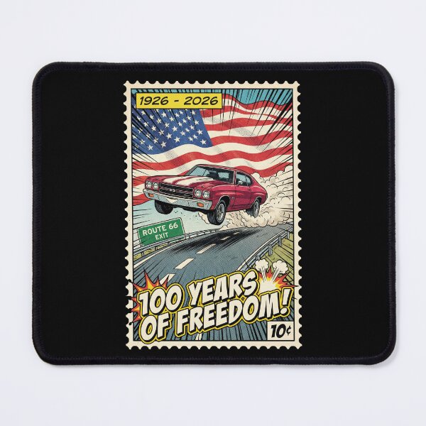 Item preview, Route 66 Centennial Action Jump: 100th Anniversary 1926-2026 Comic Stamp designed and sold by G350.