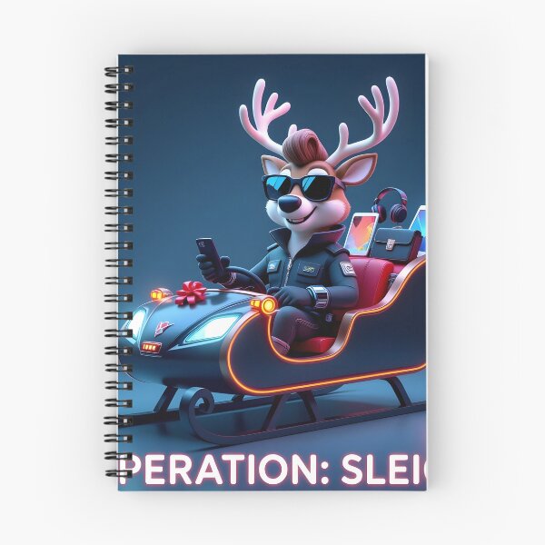 Item preview, Spy Reindeer on Turbo Sleigh | Secret Christmas Mission - Ideal Gift for Christmas Seaon designed and sold by MagicalArch.