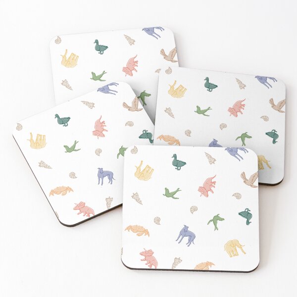 Item preview, Coloured animals on white  designed and sold by EmilyBStudio.
