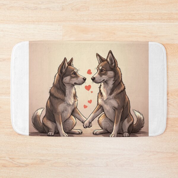Item preview, Dogs Holding Paws designed and sold by PetJoyPrintsCO.