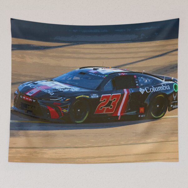 Item preview, Bubba Wallace racing in his 2025 Nascar Cupcar abstract 2 designed and sold by Rodissimus1984.