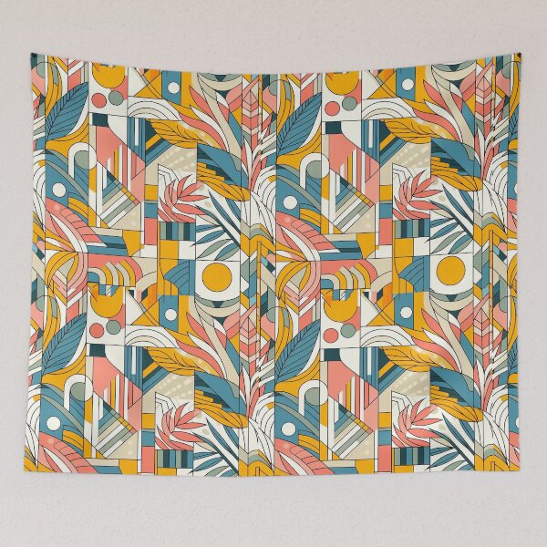 Item preview, Bauhaus Love - Geometric Shapes Linear Modern Art designed and sold by Mermaid's Whimsy.