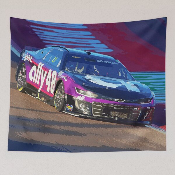 Item preview, Alex Bowman racing in his 2025 Nascar Cupcar watercolor  designed and sold by Rodissimus1984.